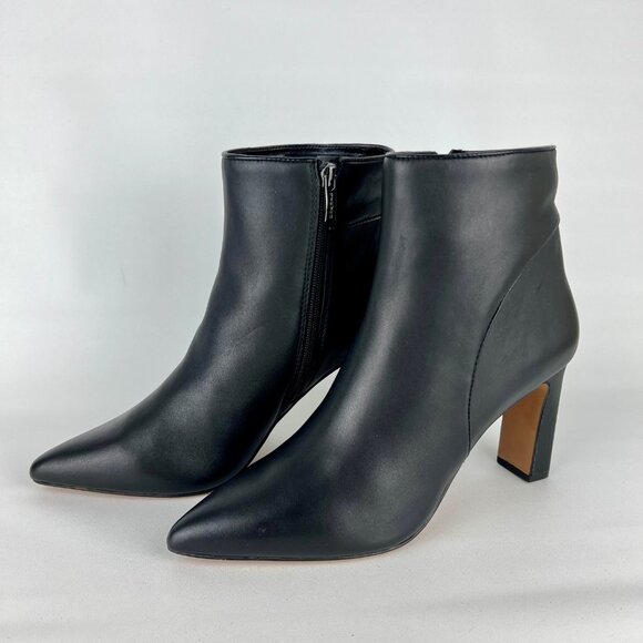 Steven Steve Madden Womens Jenn Pointed Toe Ankle Booties Black Leather size 9.5 - Picture 3 of 16